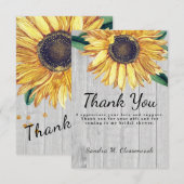 Persoonlijk aangepaste rustieke zonnestraal schuur bedankkaart (Voorkant / Achterkant)