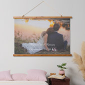 Persoonlijk Aangepaste Trouwfoto  Hangend Wandkleed (Slaapkamer)