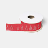 Persoonlijk aangepaste vrolijk kerstfeest grosgrain lint (Spoel)