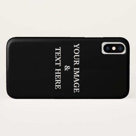 Persoonlijk aangepaste zwarte eigen foto Case-Mate iPhone case (Achterkant (horizontaal))