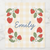 Persoonlijk Aardbei Bes Zoete Feest Picknick Wijn Etiket (Enkel label)