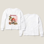 Persoonlijk aardbei- en klein muis tri-blend shirt (Voorkant /achterkant)