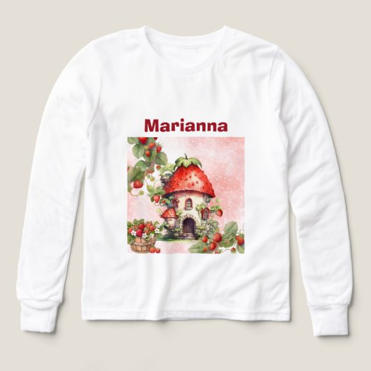 Persoonlijk aardbei- en klein muis tri-blend shirt (Voorkant)