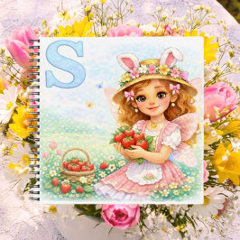 Persoonlijk aardbeien cadeau voor meisjes notitieboek
