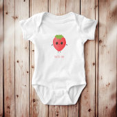 Persoonlijk aardbeien naam leuk baby outfit romper