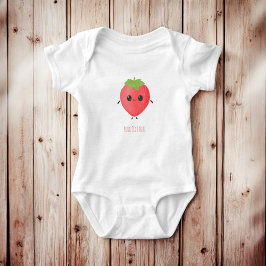 Persoonlijk aardbeien naam leuk baby outfit romper
