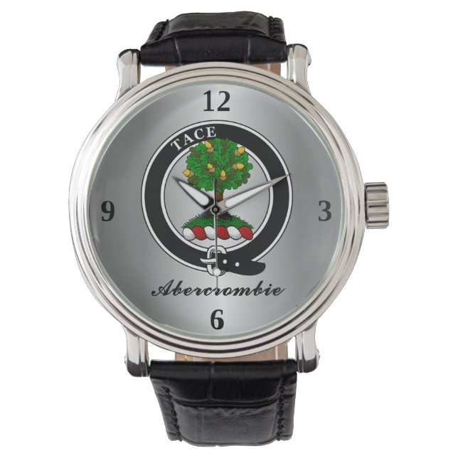 Persoonlijk Abercrombie Clan Badge Horloge (Voorkant)