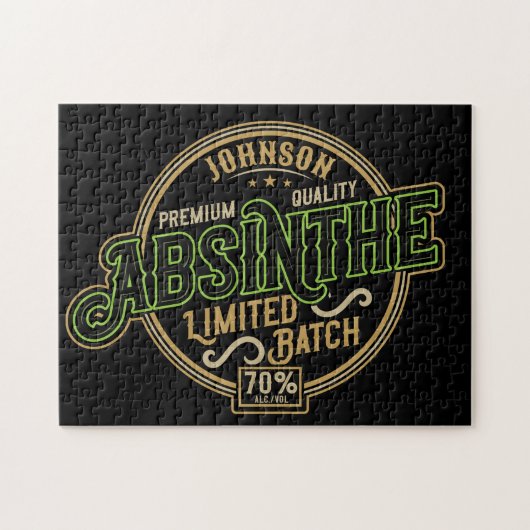 Persoonlijk Absinthe-Kruidenalcohol Etiket Legpuzzel (Horizontaal)
