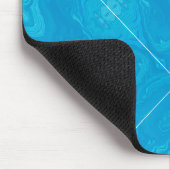 Persoonlijk abstract blauw marmer muismat (Hoek)