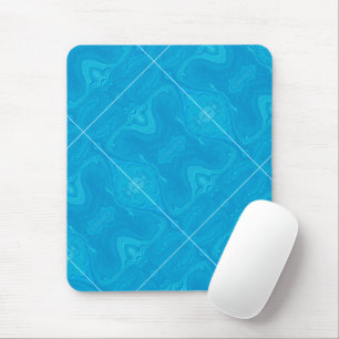 Persoonlijk abstract blauw marmer muismat