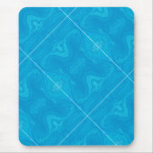 Persoonlijk abstract blauw marmer muismat (Voorkant)