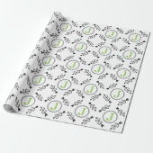Persoonlijk Abstract Cross Country Pijl Monogram Cadeaupapier (Uitgerold)