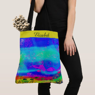 Persoonlijk Abstract oceaan Tote Bag