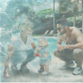 Persoonlijk Abstract Oceaangewater Aangepaste Foto Stenen Onderzetter