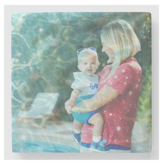 Persoonlijk Abstract Oceaangewater Aangepaste Foto Stenen Onderzetter