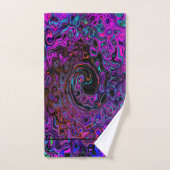 Persoonlijk Abstract Paars en Zwart Bad Handdoek (Handdoek)