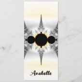 Persoonlijk Abstract Silver Fractal Bladwijzer (Voorkant)