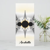 Persoonlijk Abstract Silver Fractal Bladwijzer (Staand voorkant)