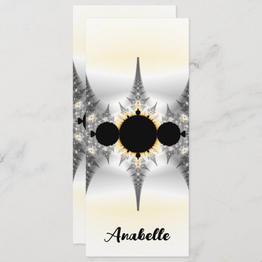 Persoonlijk Abstract Silver Fractal Bladwijzer (Voorkant / Achterkant)