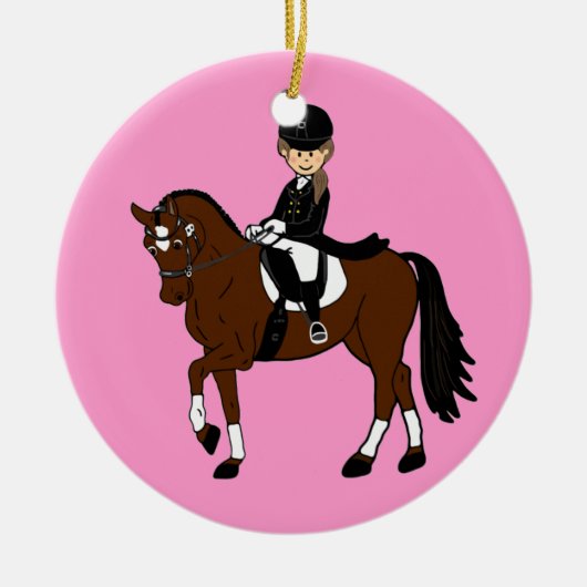 Persoonlijk accessoire voor paard en ruiter dressa keramisch ornament (Voorkant)