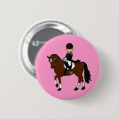 Persoonlijk accessoire voor paard en ruiter in dre ronde button 5,7 cm (Voorkant /achterkant)