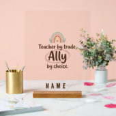 Persoonlijk Acrylaat bord leraar bondgenoot - Op m (Huwelijk)
