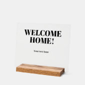 Persoonlijk acrylaat bord 'Welkom thuis' (Hoek)