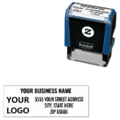 Persoonlijk adres Naam Logo Professionele stempel (In situ)