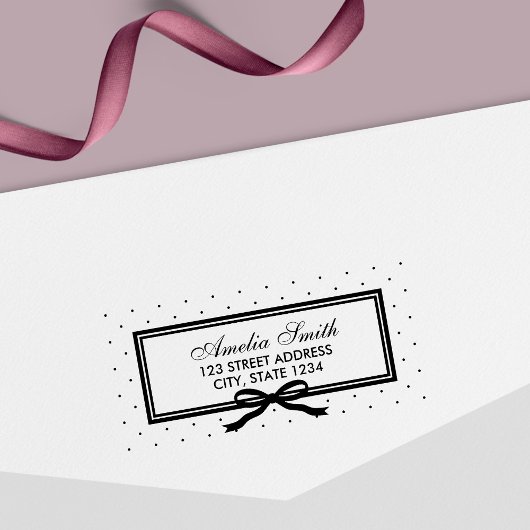 Persoonlijk adres rand en lint pols  zelfinktende stempel