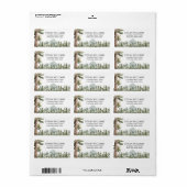 Persoonlijk adres Watercolor Green Forest Etiket (Full Sheet)
