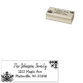 Persoonlijk adres Winter Sneeuwvlok Rubberstempel (Gestempeld)