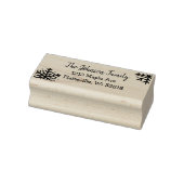Persoonlijk adres Winter Sneeuwvlok Rubberstempel (Stempel)