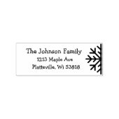 Persoonlijk adres Winterkerstsnowflake Rubberstempel (Afrduk)