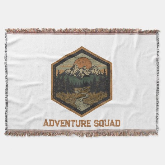 Persoonlijk Adventure Squad Berg Badge T-Shirt Deken (Voorkant)