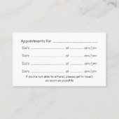 Persoonlijk adviseur luxueus roze chroom afsprakenkaartje (Achterkant)