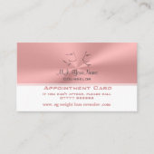 Persoonlijk adviseur luxueus roze chroom afsprakenkaartje (Voorkant)