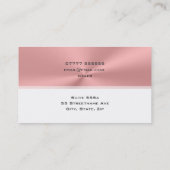 Persoonlijk adviseur luxueus roze chroom visitekaartje (Achterkant)