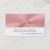 Persoonlijk adviseur luxueus roze chroom visitekaartje (Voorkant)