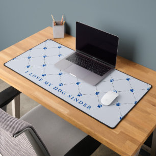 Persoonlijk afdrukpatroon Blauw Bureaumat