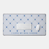 Persoonlijk afdrukpatroon Blauw Bureaumat (Keyboard & Muis)