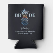 Persoonlijk Afscheid Als Meisje Ananas Zonsonderga Blikjeskoeler (Voorkant)