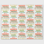 Persoonlijk afscheid nemen cadeaupapier (Vlak)