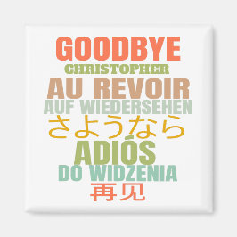 Persoonlijk afscheid van Au Revoir Typografie Magneet