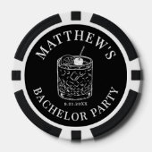 Persoonlijk Afscheid van de Vrijgezel Feest Poker Chips (Voorkant)