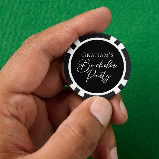 Persoonlijk Afscheid Van De Vrijgezellenavond Zwar Poker Chips (Hand)