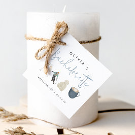 Persoonlijk Afscheid van Meisjesdagen in Winter Sk Bedankjes Labels