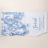 Persoonlijk afscheid weekend in Boothbay Maine voo Strandlaken (Voorkant)