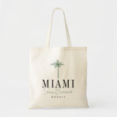 Persoonlijk Afscheidscadeau met Groene Palmboom Tote Bag (Voorkant)