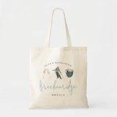 Persoonlijk afscheidscadeau voor dames in winters  tote bag (Voorkant)