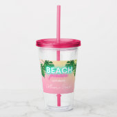 Persoonlijk afscheidscadeau voor de bruid Neoon St Acryl Drinkbeker (Voorkant)